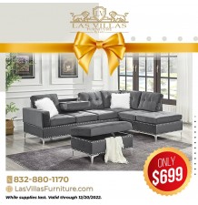 S123 Joy Grey Color Sectional