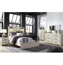 Cambeck Queen Panel Bed with Mirrored Dresser, Chest and Nightstand