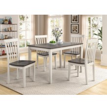 BRODY 5-PK DINETTE WHITE/GREY - 2182WHGY