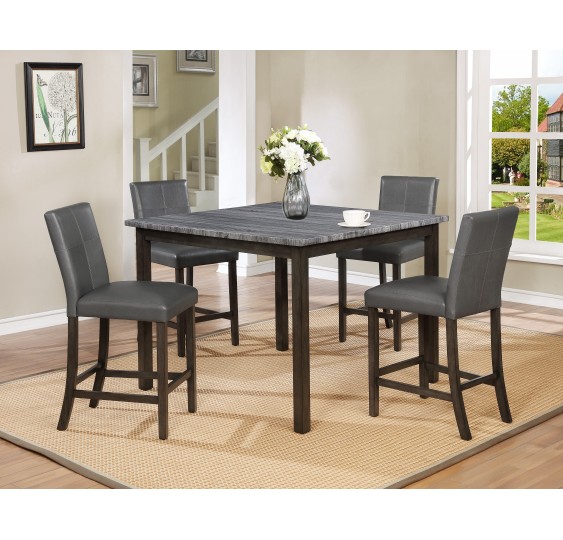 Pompei Grey Counter Height Dining Room Set - 5 Piece