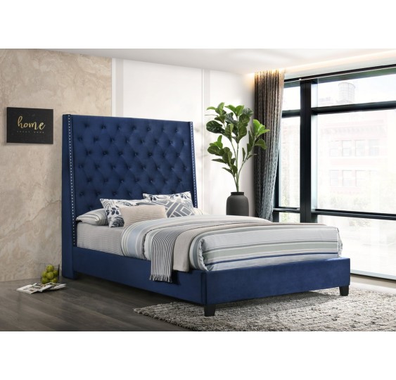 Blue Queen Bed Platform - HH430